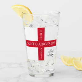 Ät Drink och var engelska St George's Kor Flagga Glaskopp