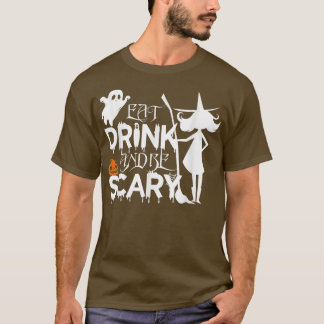 Ät Drink och var lustig den 30 oktober, roligt T Shirt