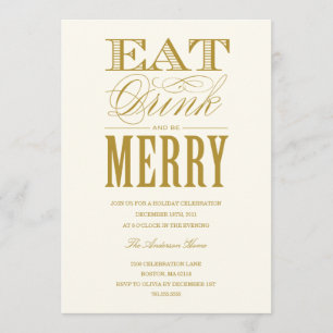 ÄT, DRINK & VAR GLAD   JULFIRANDE INVITATION INBJUDNINGAR