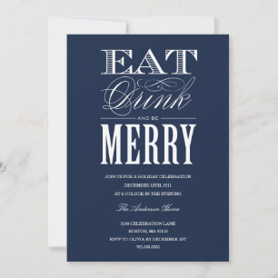 ÄT, DRINK & VAR GLAD   JULFIRMA INVITATION INBJUDNINGAR