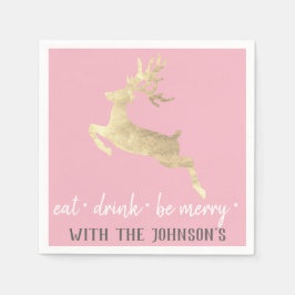Ät dryck Mera Rosa Grått Vita renar Guld Pappersservett