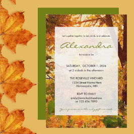 Ät, dryck och bratbrid för att vara Höst löv Inbjudningar