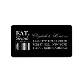 Ät, dryck och gift Bröllop Adressetikett