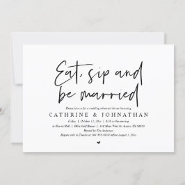 Ät, dryck och gift Bröllop Rehearsal Dinner Inbjudningar