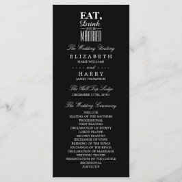 Ät, dryck och gift Bröllopsprogram Program
