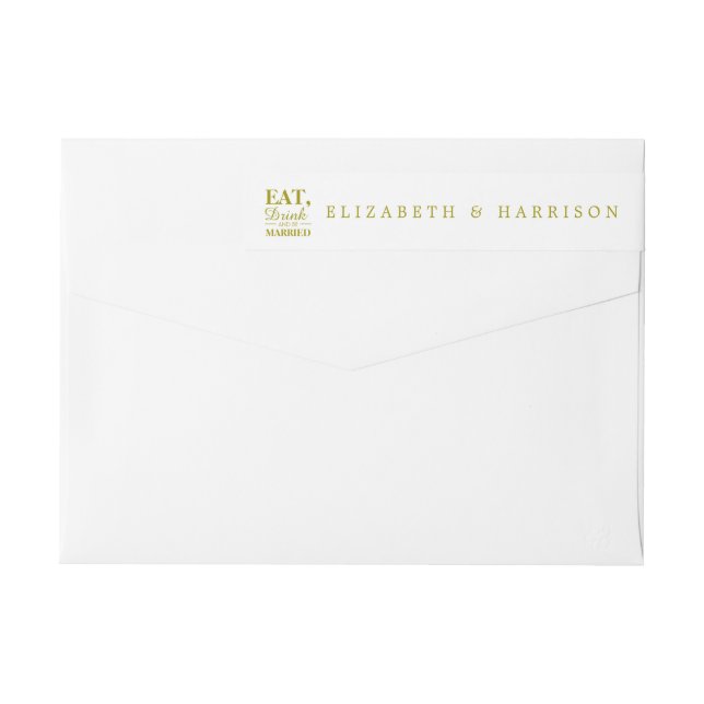 Ät, dryck och gift Guld Etikettband (Baksidan)