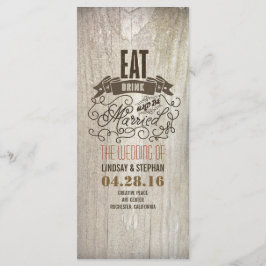 Ät dryck och gifta bröllopsprogram program
