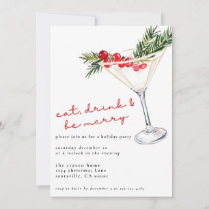 Ät, dryck och God jul Martini Julkort