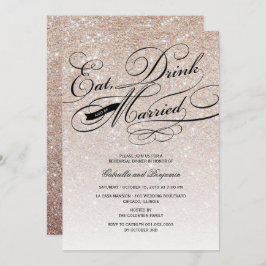 Ät dryck och präglad repetitionsmiddag Inbjudan