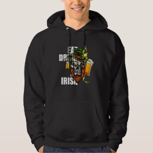 Ät dryck och skal Irländska Lycklig St Patrick's D Hoodie