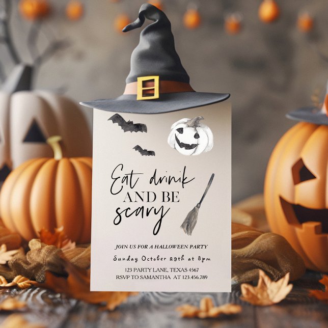 Ät dryck och var försiktig | HAPPY HALLOWEEN Inbjudningar (Skapare uppladdad)