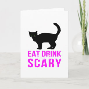 Ät dryck och var försiktig - lustig Halloween Kort