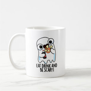 Ät dryck och var försiktig med Ghost Pun Kaffemugg