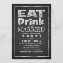 Ät dryck och var gift, unikt Kreativ Bröllop Inbjudningar