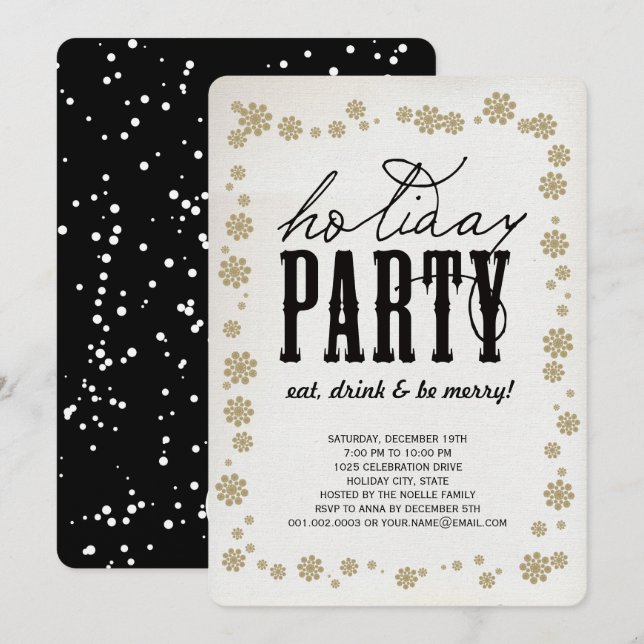 Ät dryck och var god, Rustic Julfest Inbjudan (Fram/baksida)