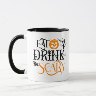 Ät dryck och var scär pumpkin Halloween Mugg