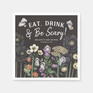 Ät dryck och var scary Halloween Baby Shower Pappersservett