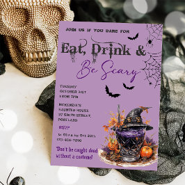 Ät dryck och var scary Halloween fest inbjudningar