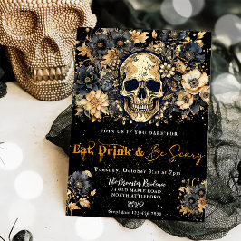 Ät dryck och var scary Halloween fest inbjudningar