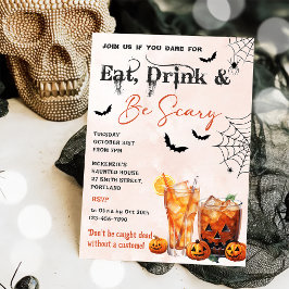 Ät dryck och var scary Halloween fest inbjudningar