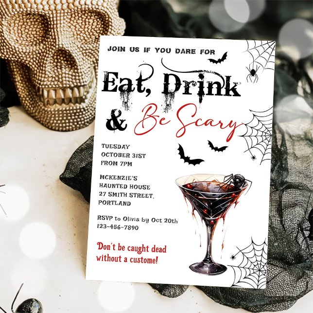 Ät dryck och var scary Halloween fest inbjudningar (Skapare uppladdad)
