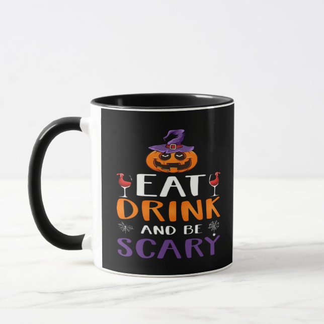 Ät dryck och var scary Halloween fest Witch Drink Mugg (Vänster)