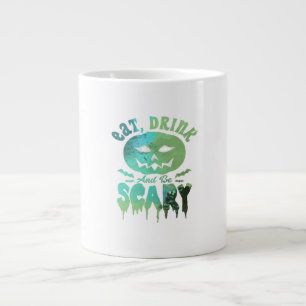 Ät dryck och var scary Halloween-ljus Jumbo Mugg