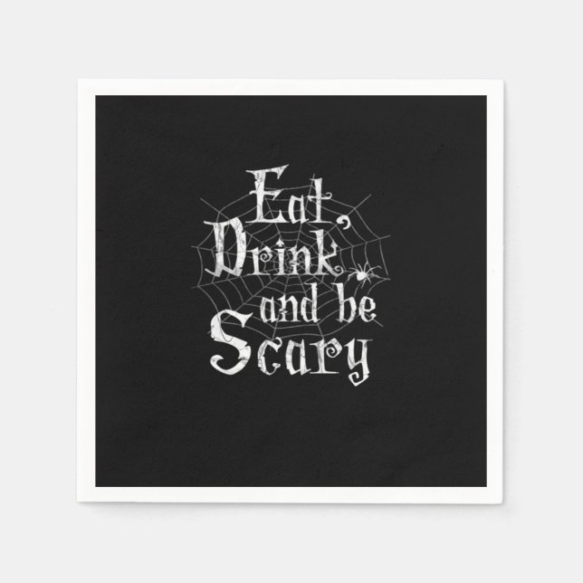 Ät dryck och var scary Halloween Pappersservett (Framsidan)