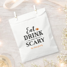 Ät dryck och var scary Modern Typography Halloween