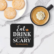 Ät dryck och var scary Modern Typography Halloween