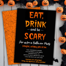 Ät dryck och var scen Modern Halloween fest