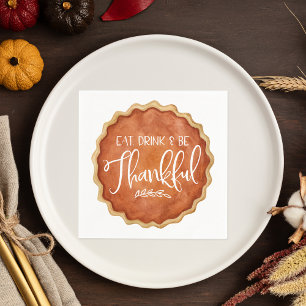 Ät dryck och var tacksam, Pumpkin Paj Thanksgiving Pappersservett