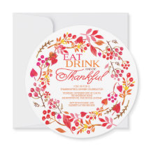 Ät dryck och var tacksam Thanksgiving Middag