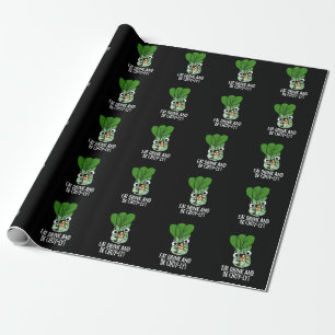 Ät dryck och var vänlig och fyllig Veggie Pun Mörk Presentpapper