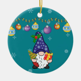 Ät dryck och vara Gnomie Julgransprydnad Keramik