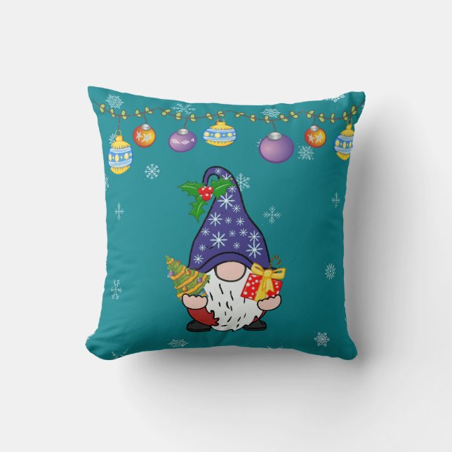 Ät dryck och vara Gnomie Kudde (Framsida)