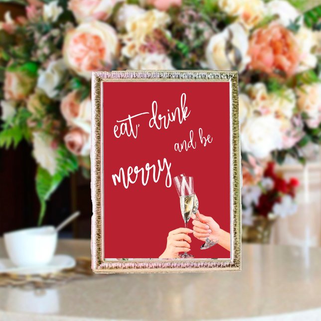 Ät, dryck och vara God jul Vykort (Skapare uppladdad)