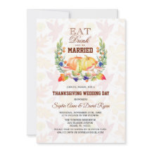 Ät dryck och vara MARRIED Thanksgiving Bröllop