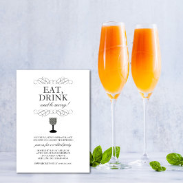 Ät-, dryck- och vara Merry Cocktail Party-inbjudan Inbjudningar