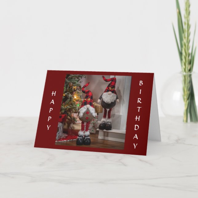 **ÄT DRYCK OCH VARA MERRY** COOLA GNOMES-KORT KORT (Framsida)