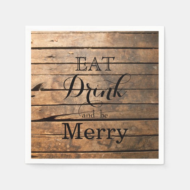 Ät dryck och vara Merry Pappersservett (Framsidan)