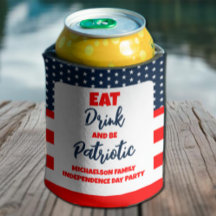 Ät dryck och vara patriotisk 4 juli
