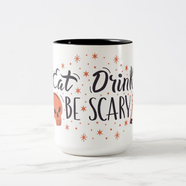 Ät dryck och vara Scary Two Tone Coffee Mugg (Center)