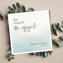 Ät dryck ska vara en dammblå Förlovningsfest Pappersservett