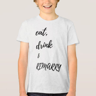 Ät dryck&stämpel; bakåtdesign för stam eller grov t shirt