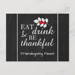 Ät dryck, Thanksgiving av kalkpapp Inbjudan
