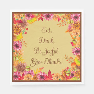 Ät dryck Var Glatt Ge tack vare Thanksgiving Pappersservett