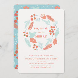 Ät dryck Var god Julfest av andedräkt Inbjudningar