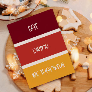 Ät dryck Var tacksam Thanksgiving middag inbjudan