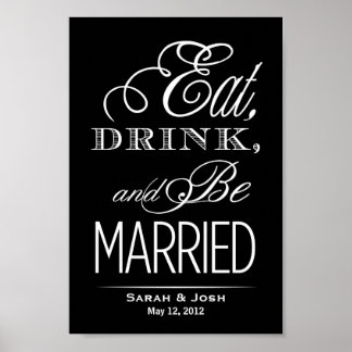 Ät, dryck, vara gift poster
